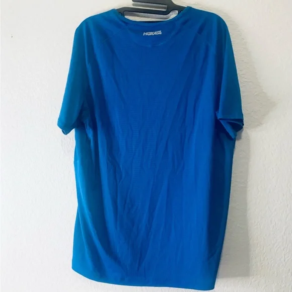 Women's Hoka One One Performance Utility Running T-Shirt Blue Sz L - Picture 2 of 3